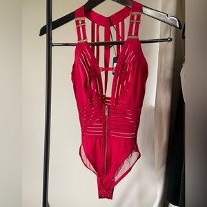 Honey Birdette Linda Raspberry Bodysuit NWT